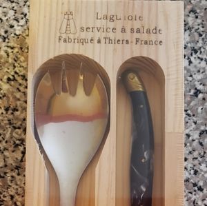 Laguiole salad spoon and fork